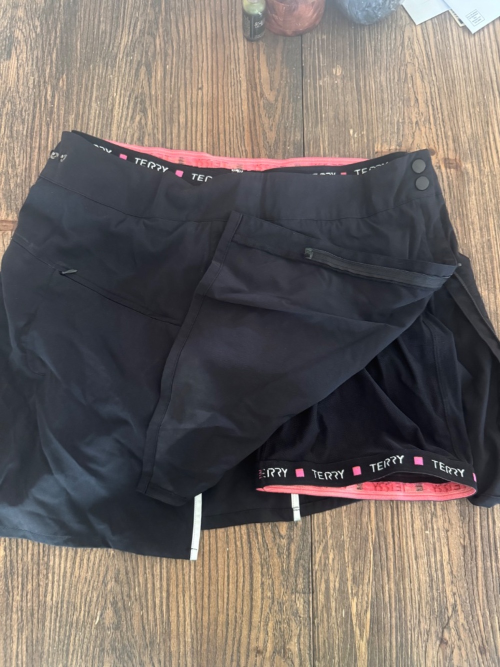 Brand new Terry black cycling skirt skort w/ liner shorts Sz XL